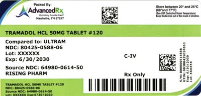 Tramadol HCl 50mg #120 (Tramadol HCl 50mg 80425 0588 06)